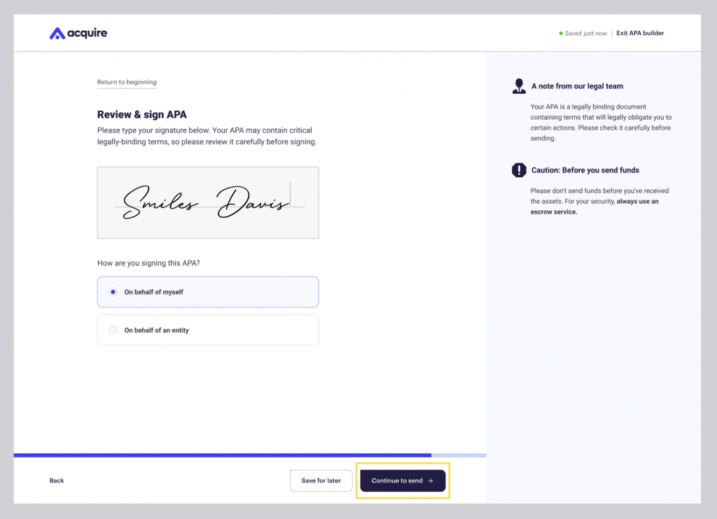 Sign and Send APA